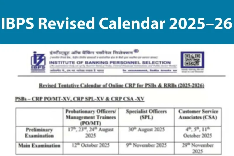 Ibps Revised Calendar 2025
