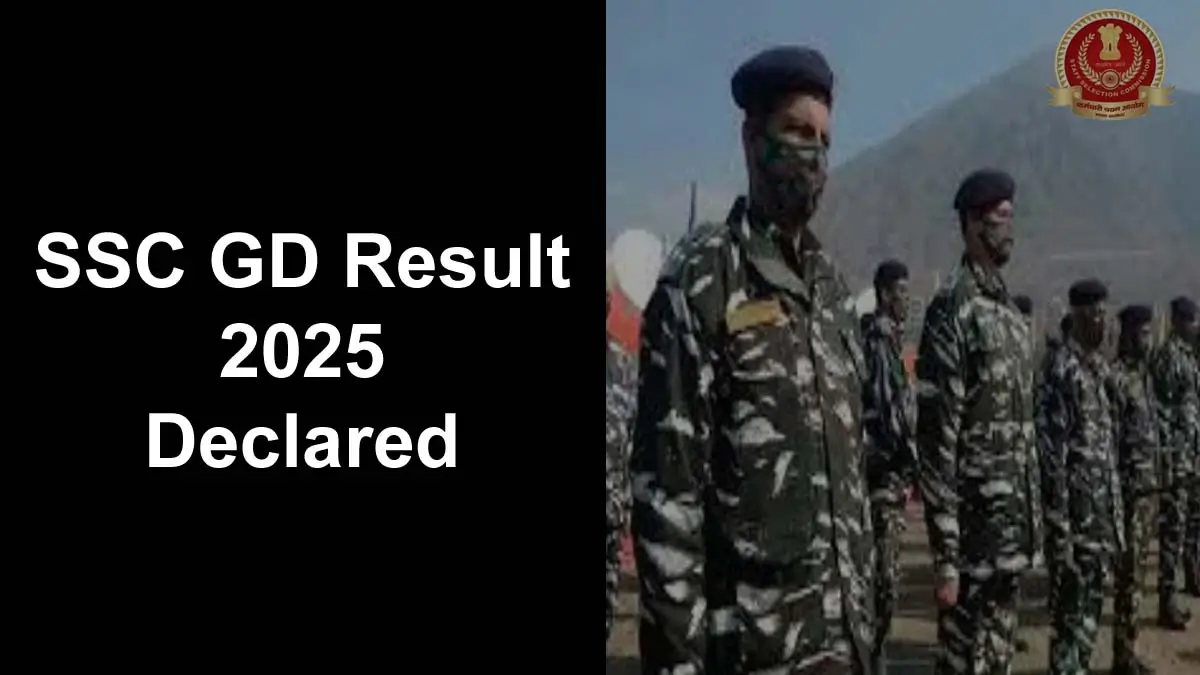 SSC GD Result 2025 Merit List Cutoff Pet Pst Update