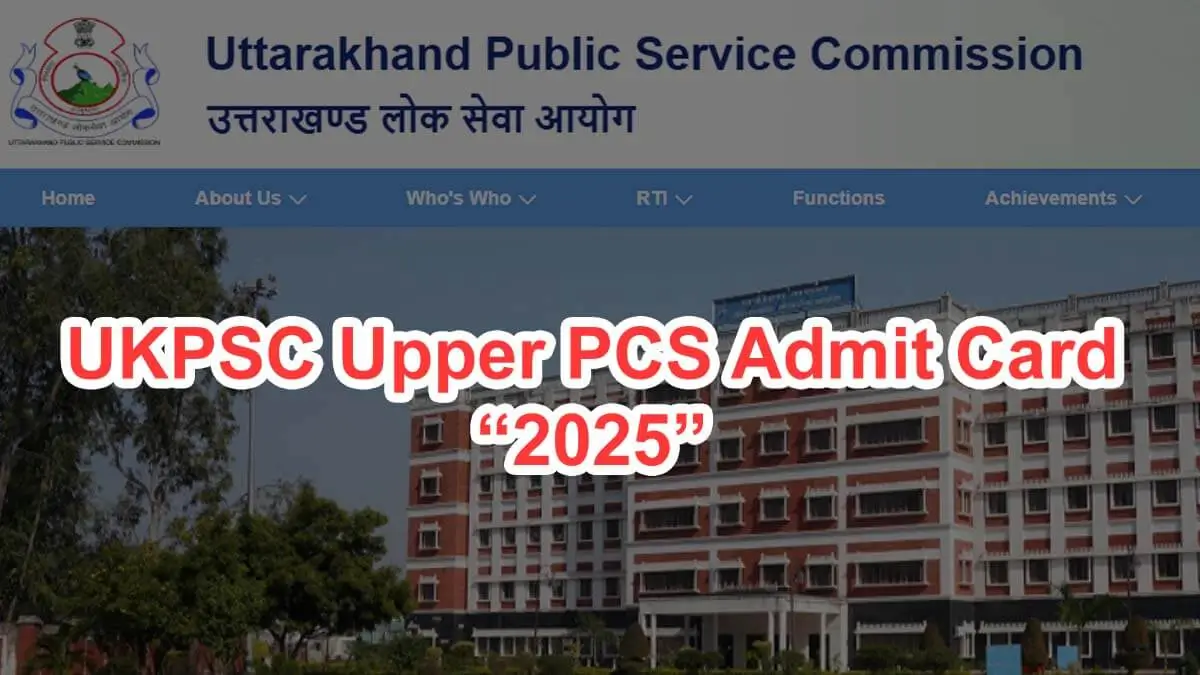 UKPSC Admit Card 2025 Feature Image Hindi
